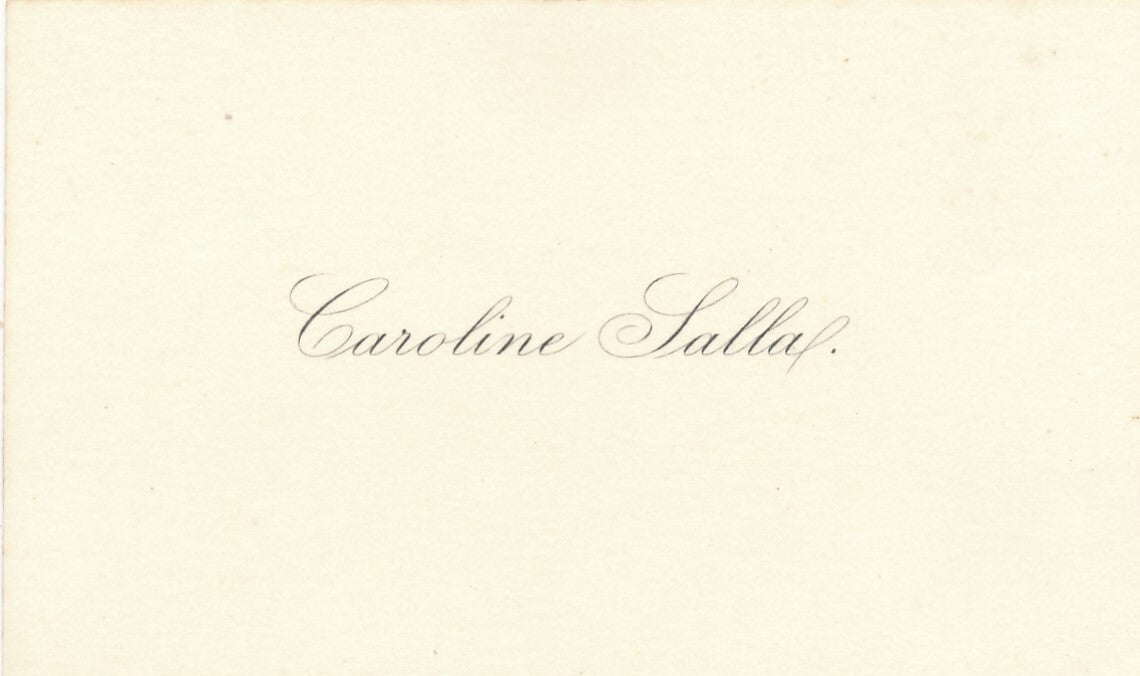 Caroline SALLA perd la tête carte de visite autographe signée opéra cantatrice