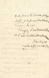 Jules Michelet 2 lettres autographes signées remerciement articles