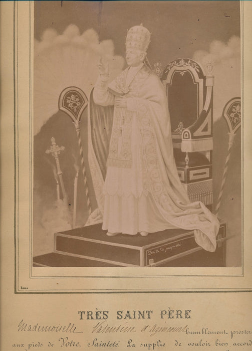 pape Léon XIII (1810-1903) photo papier albuminé v.1880 famille d'Azincourt