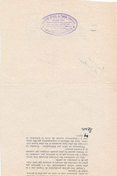 Pierre Soulaine journaliste écrivain manuscrit autographe bibliophilie