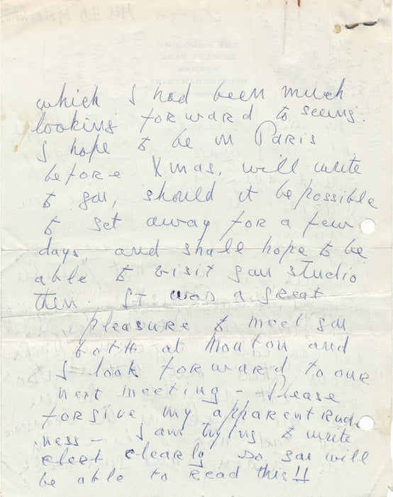 Eve Hender Daves MOLESWORTH historien lettre autographe signée en anglais Moore