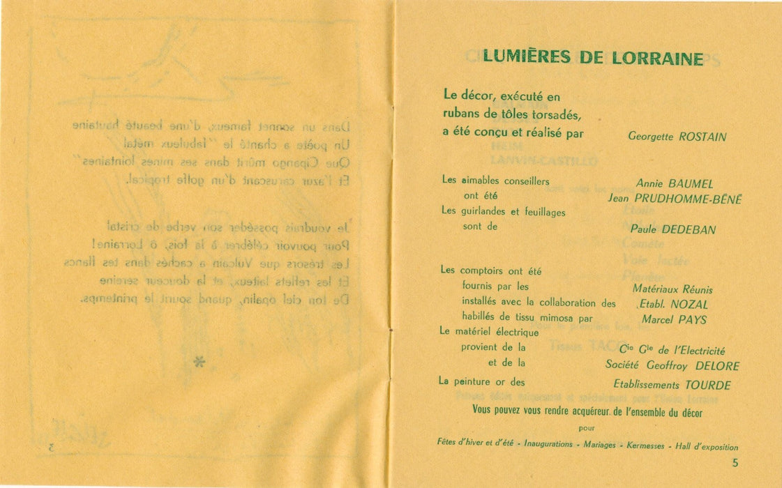 Suzanne BERTILLON décoratrice invitation Union Lorraine Wendel Balmain Dior ...