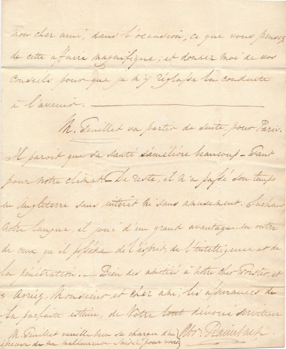 Abraham RAIMBACH graveur lettre autographe Jacques Édouard GATTEAUX