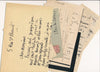 Léo LARGUIER 5 lettres autographes signées 1 carte Vignaud Durègne Bauzin