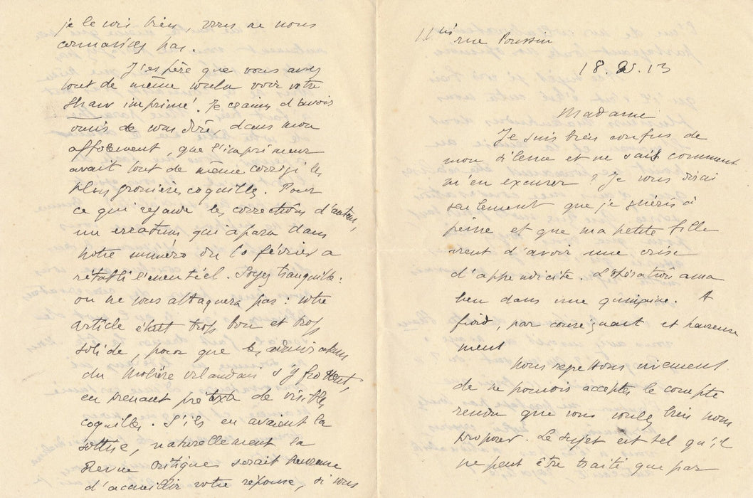 Eugène MARSAN précise ses idées politiques 2 lettres autographes signées Maurras