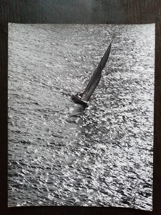 photo Le voilier tirage argentique époque v. 1960 Douchan Stanimirovitch mer