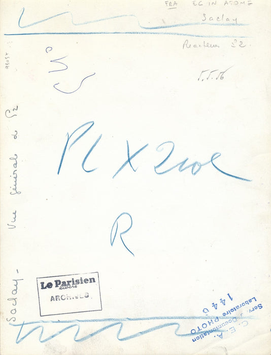 Atome nucléaire réacteur EL2 ou P2 photo photographie Saclay 1956