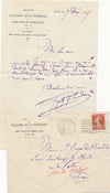 Frantz JOURDAIN 2 lettres autographes  à Georges ALPHANDERY Brignan abeilles