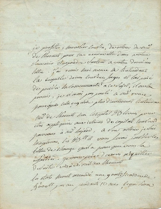 Jean Antoine CHAPTAL correspondance Combettes 4 lettres autographes signées