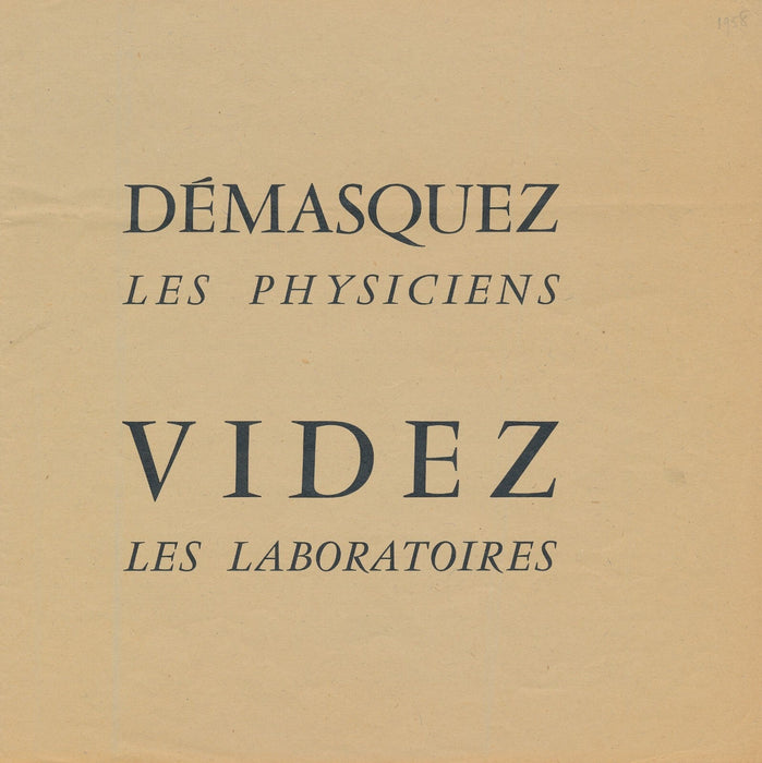 Surréalisme Breton Démasquez les phyiciens tract contre la bombe nucléaire