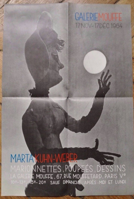 Poupées Martha KUHN-WEBER 3 planches contacts 1 affiche 1964