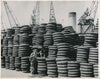 Guerre Pacifique Anvers 1945 2 photographies photo pneu port