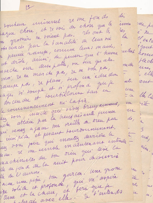 Extase opium, manuscrit autographe anonyme expérience Toulon fumerie