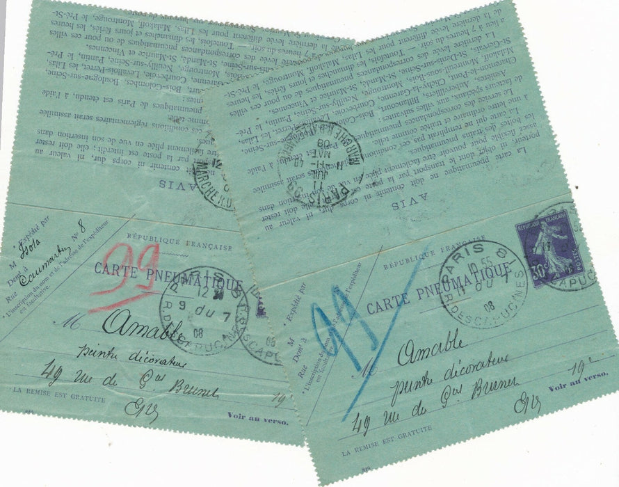 frères ISOLA 2 lettres autographes signées sur rideaux décorateur Amable