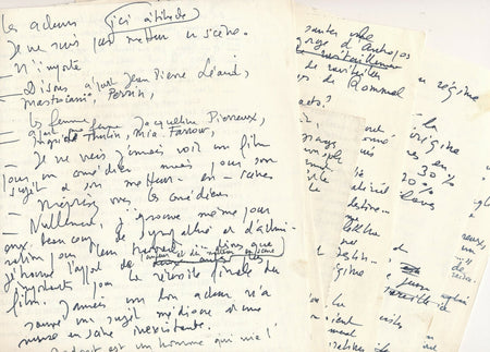 Cinéma Pierre Léaud manuscrit entretien et divers autographes prix Siménon