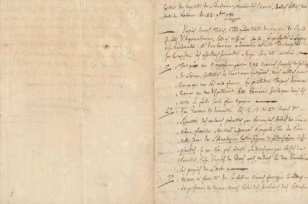 Botanique académie Rouen Haillet  Couronne Dambourney manuscrit autographe signé