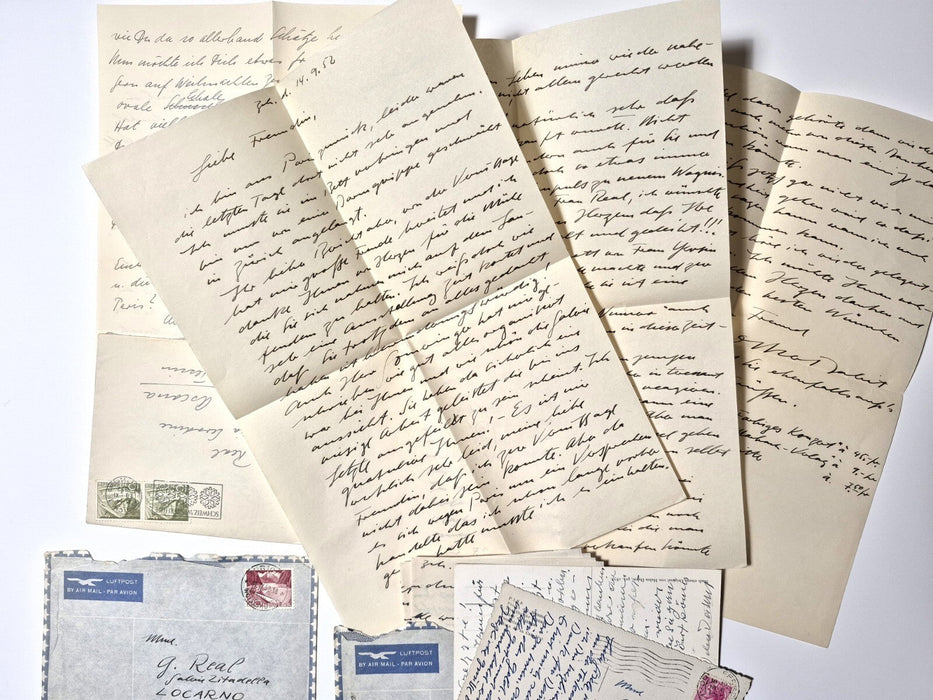 peintre graveur Suisse Oskar DALVIT 30 lettres autographes signées ou cartes