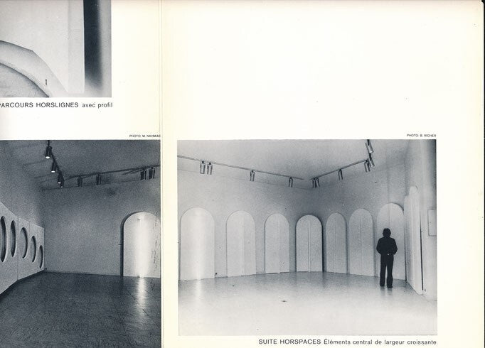 Jean DEGOTTEX artiste Jean DALADIER architecte  Horspaces  1970 plaquette ARC