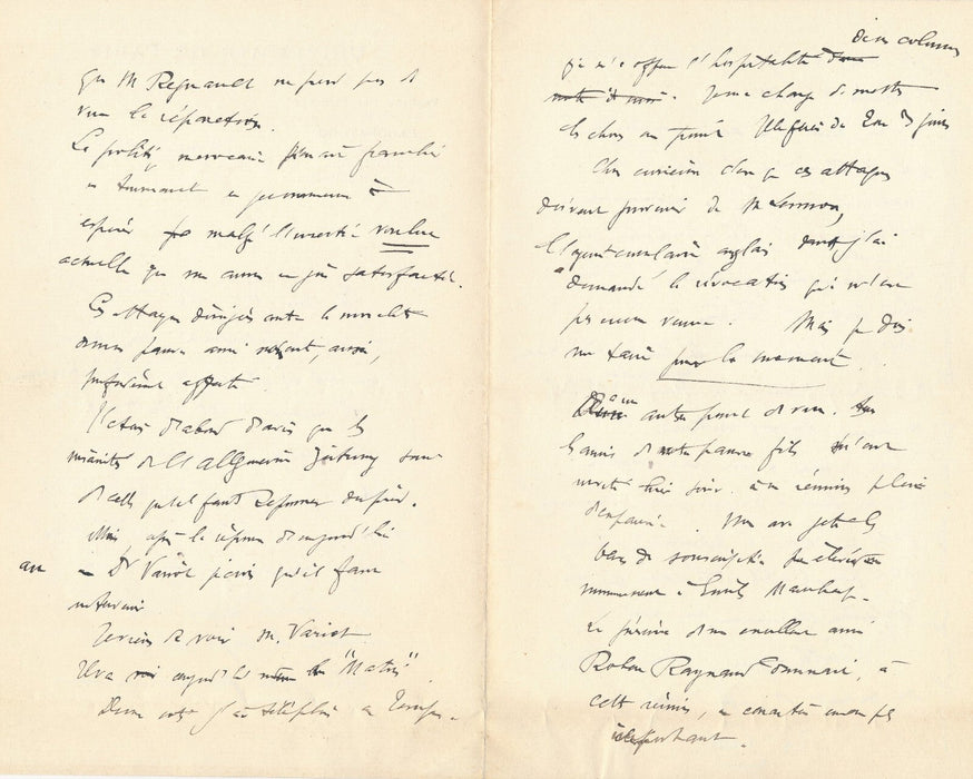 Louis GENTIL géologue 2 lettres autographes affaire Emile Mauchamp Chalon