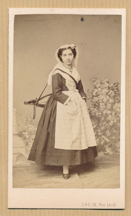 comédienne Victoria LAFONTAINE albumine carte de visite cdv photo Crémière