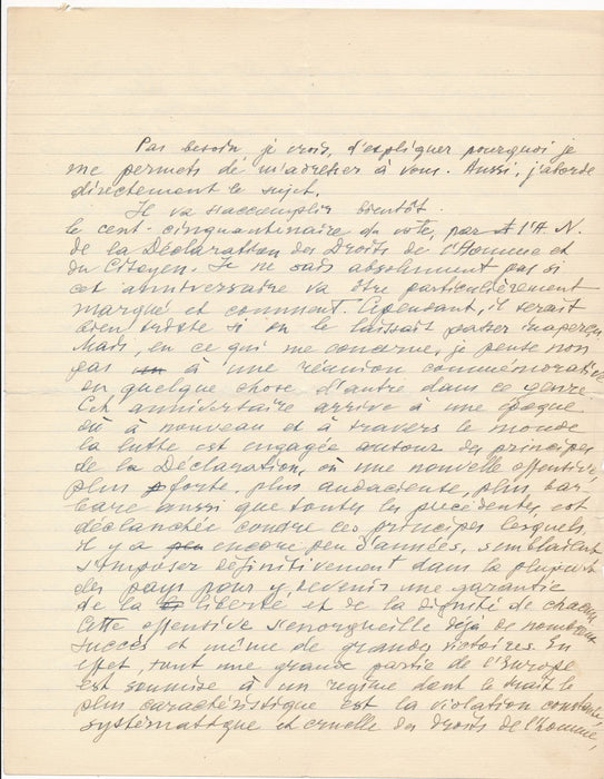 Judaica Léon BERNSTEIN (1877-1962) 3 brouillons autographes défense des juifs