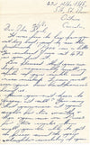 écrivain Malcom MENZIES correspondance autographe 4 lettres Canada anarchisme