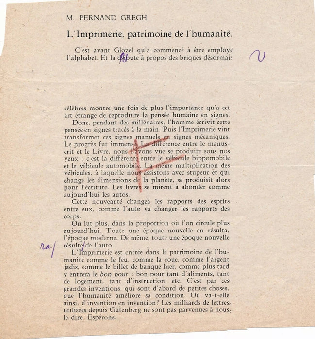 Fernand GREGH ensembe 8 lettres autographes Mony-Sabin Aubert Hébertot Donnay