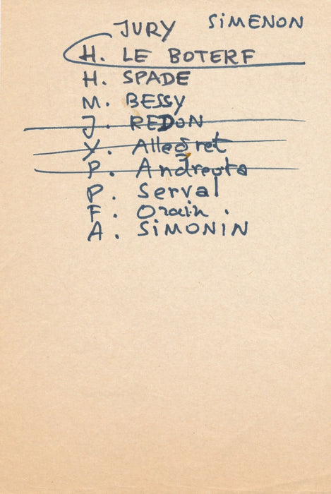 Cinéma Pierre Léaud manuscrit entretien et divers autographes prix Siménon