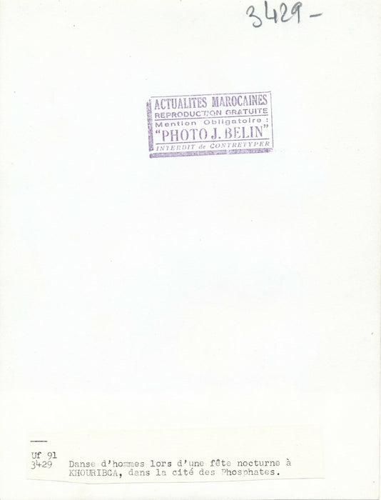 Photographie photo Maroc fête  Khouribca tirage argentique époque Jean BELIN