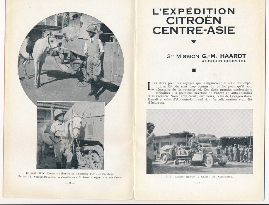 Croisière jaune expédition Citroën Centre Asie Brochure 1932