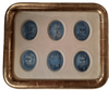 6  ambrotypes rehaussés couleurs mère bébé enfants photo photographie