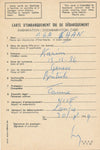 (1936) document autographe signé 1936 carte embarquement