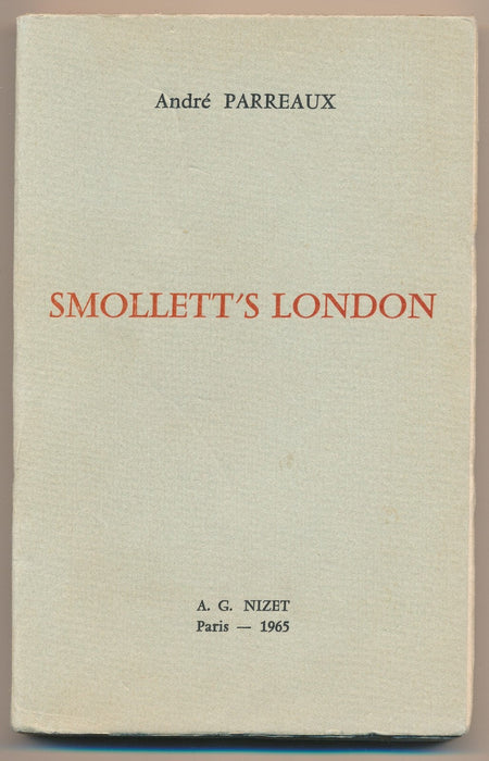 André PARREAUX Smollett's London EO non coupée 1965 livre architecture