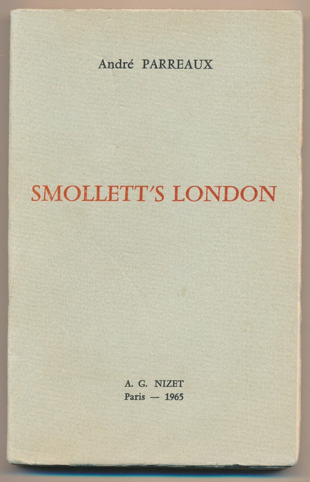 André PARREAUX Smollett's London EO non coupée 1965 livre architecture
