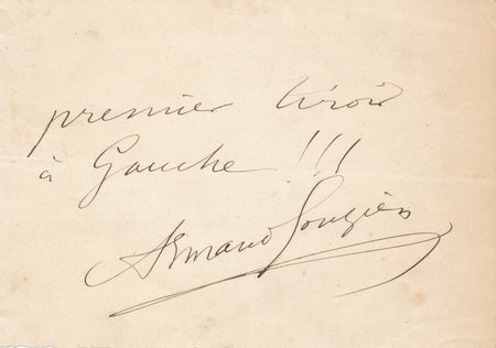 Armand GOUZIEN billet autographe signé musicien critique chanson