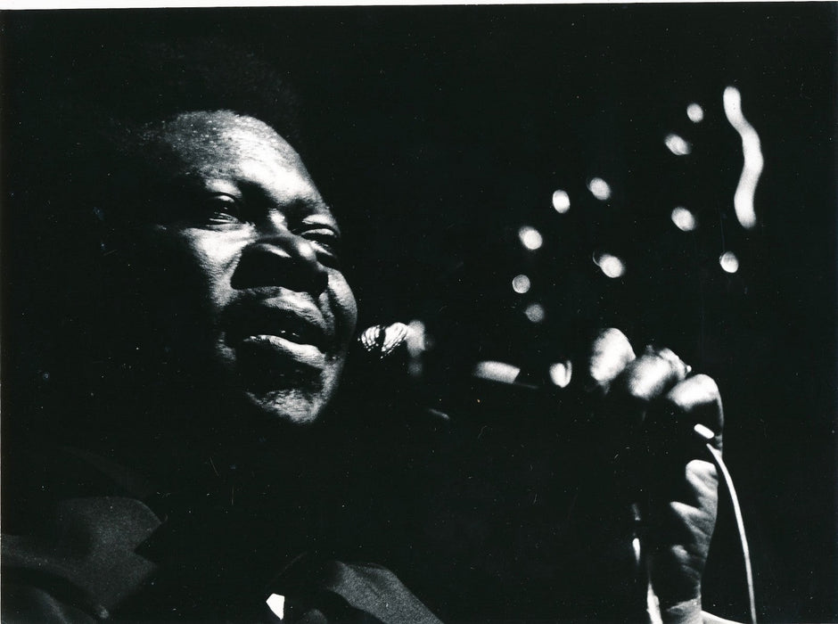 Photo BB king tirage argentique époque vin des années 60 Fauchard blues visage