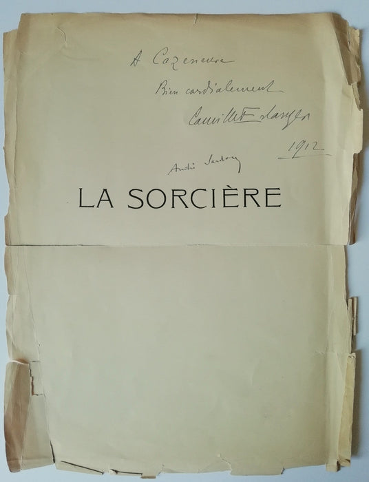 compositeur signature autographe André Sardou M. Cazeneuve