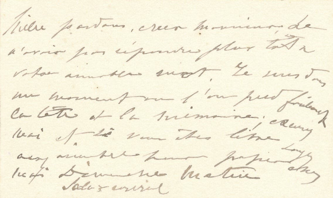 Caroline SALLA perd la tête carte de visite autographe signée opéra cantatrice