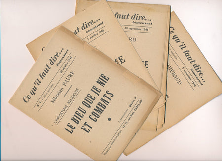 Anarchisme  Ce qu’il faut dire  Les 4 premiers numéros 1946 imprimés