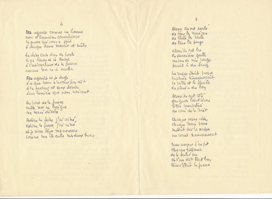 Charles Autrand poème autographe signé sur Paris