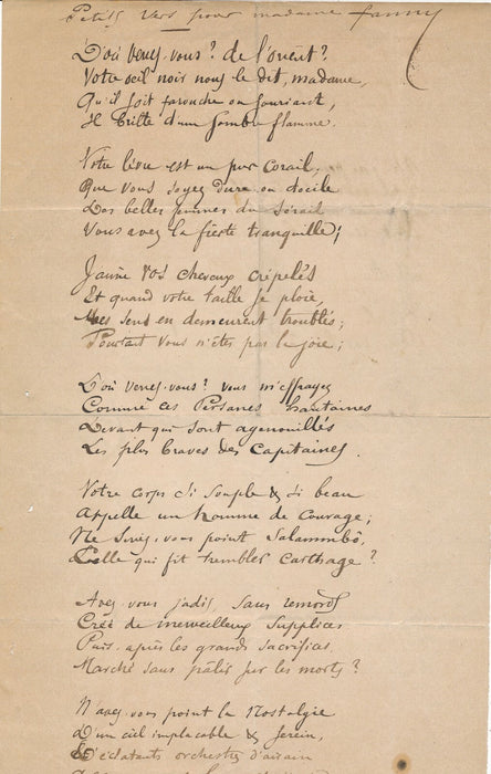 Charles GRANDMOUGIN Vesoul poète poème autographe signée femme 