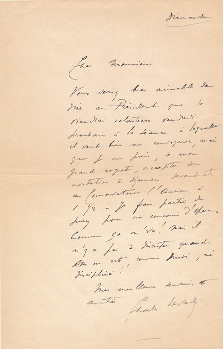 Musique Charles-Gaston LEVADÉ est né discipliné ! jury autographe signée