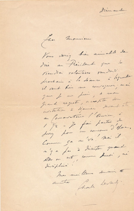 Musique Charles-Gaston LEVADÉ est né discipliné ! jury autographe signée