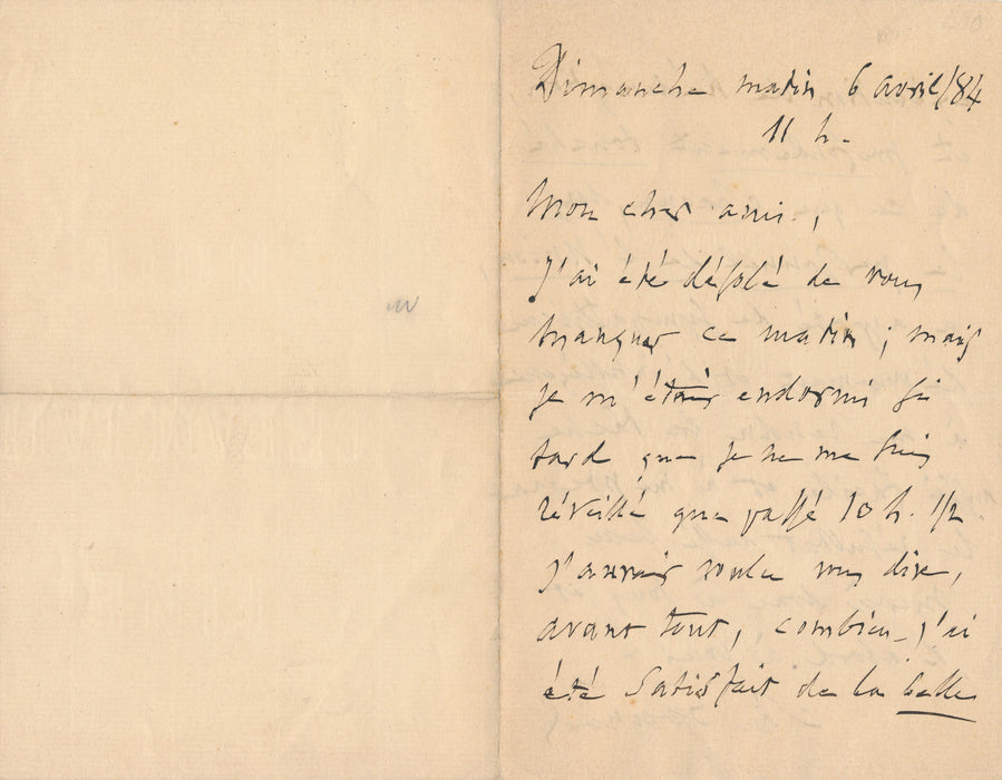 Charles Gounod lettre autographe signée exécution de Rédemption musique