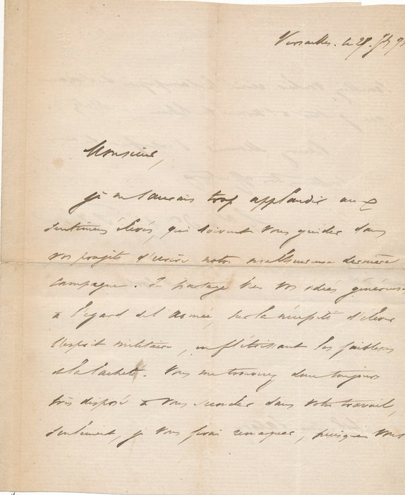 Victor PAJOL écrire la guerre France Prusse autographe signée Prusse Sedan Metz