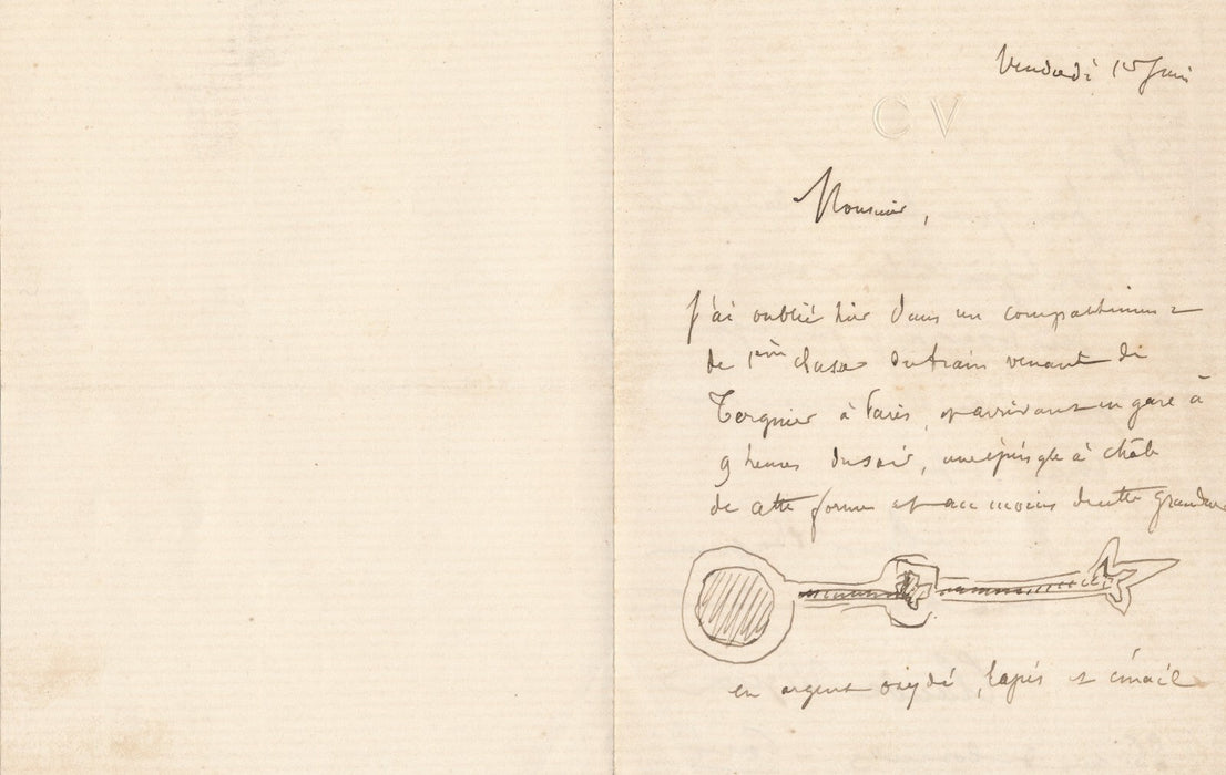 et la dessine lettre autographe signée