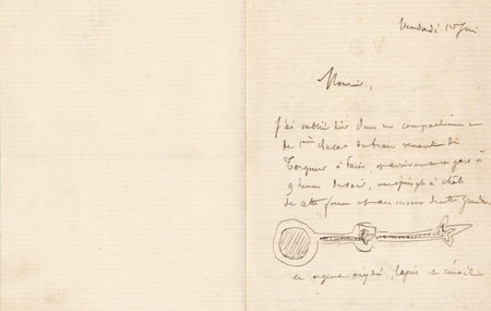 et la dessine lettre autographe signée