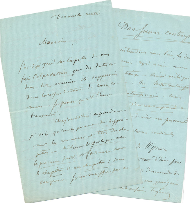 Claude Vignon 2 lettres autographes signées mon œuvre d’art doit être respectée