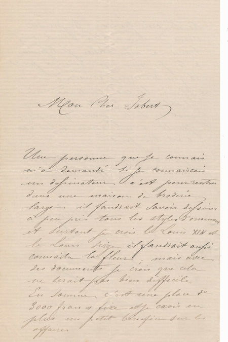 peintre  à Jobert broderie Lyon