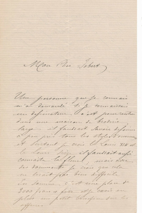 peintre  à Jobert broderie Lyon